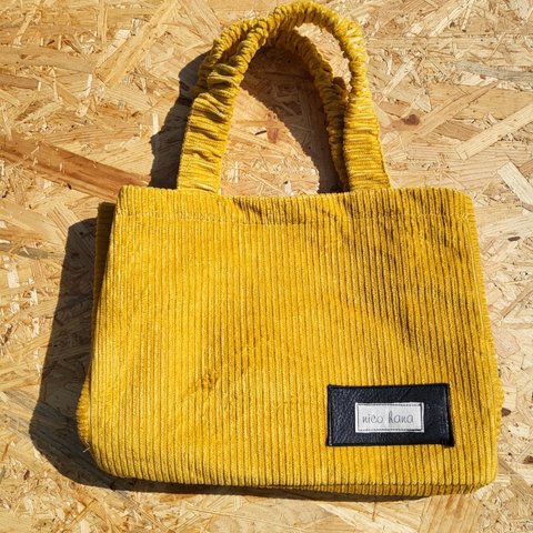 ☆冬物SALE☆コーデュロイBAG　イエロー