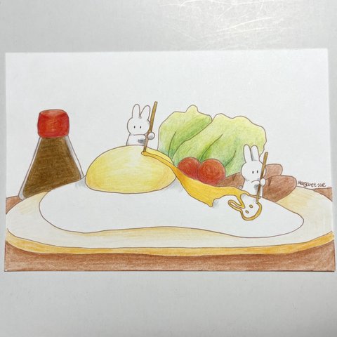 【イラスト原画】2匹組の黄身描きアーティスト