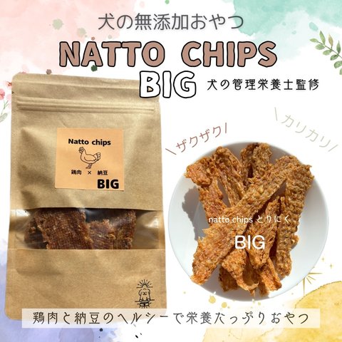 犬の無添加おやつ　納豆チップス 鶏肉味BIG