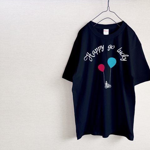 happy go lucky　風船Tシャツ（ネイビー）