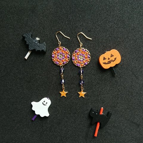 ハロウィン🎃トゥインクル ピアス＊イヤリング  