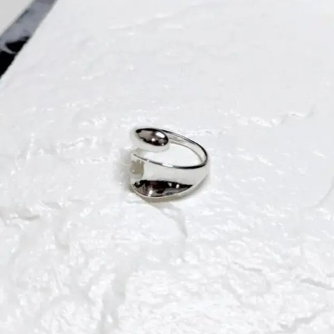 パールリング 指輪 フリーサイズ シルバー パール シンプル メタル プレゼント 000788