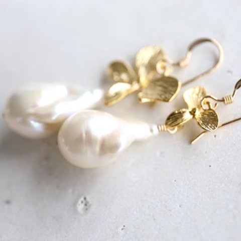  14KGF　baroque pearl pierce[kgf0252]
