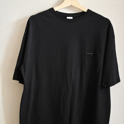 ビッグポケット刺繍Tシャツ（Black）
