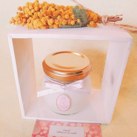 4rest 100%pure soycandle(MIMOSA bouquet)