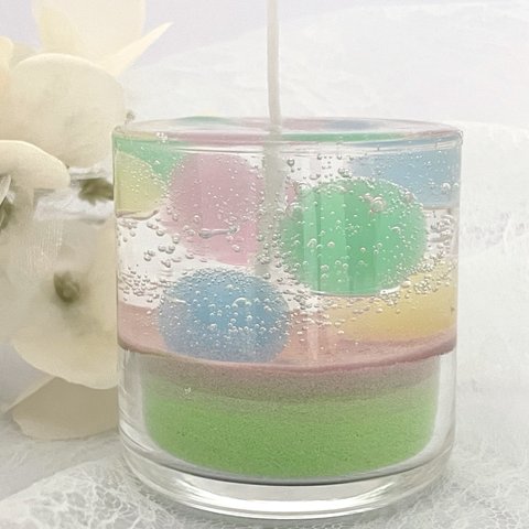 ぷかぷか水玉キャンドル