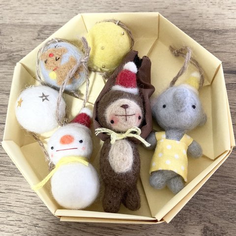 ★羊毛フェルト★クリスマスオーナメント6点セット-9-