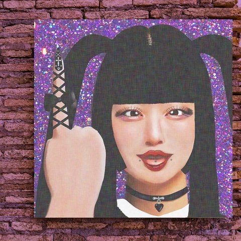 「SHINE BRIGHT LIKE A DIAMON_1」スクエアキャンバスプリント ウォールアート アートパネル square canvas print wall art art panel