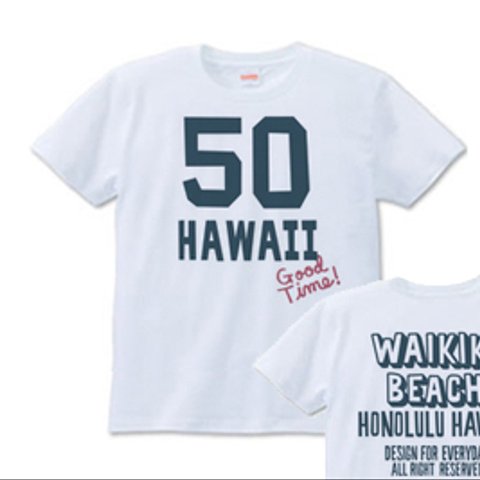 【再販】ナンバリングHAWAII　50　S～XL　Tシャツ【受注生産品】