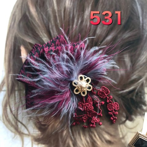 No.531  クラシカル エレガントな ポニーフック ヘアクリップ ブローチ ピン ハットピン