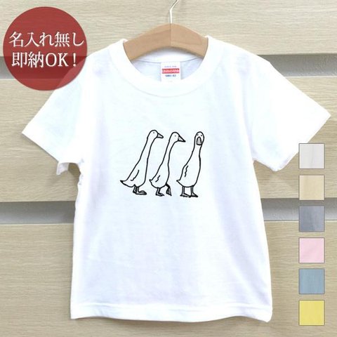 Ｔシャツ ベビー キッズ 子供 おもしろ ウケねらい  三匹のアヒル ダック 鳥 動物 即納