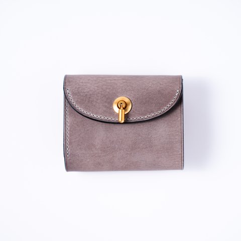 flap mini wallet [ gray ] オコシ金具 ver. ミニ財布 コンパクトウォレット