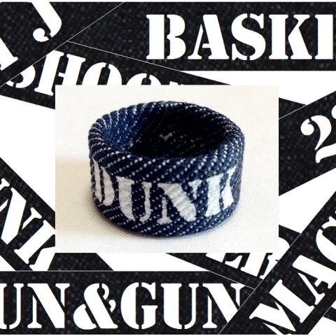 INDIGO DENIM RING [TYPE:BASKETBALL系]※受注制作 / デニム・指輪・リング