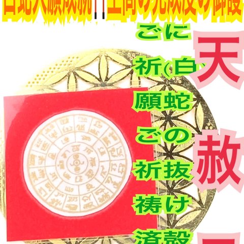 龍体文字✨サムハラ✨フトマニ図✨カタカムナ✨神字✨奇跡を起こす文字✨高額当選✨合格✨神代文字 ✨金運✨財運✨恋愛✨仕事運✨開運✨子宝✨白蛇の抜け殻✨メモリーオイル使用✨白蛇のお守り【天赦日ご祈祷済】