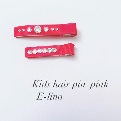 Kids hair  pin pink