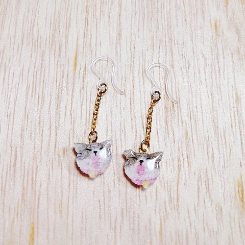 No.1345  ネコのピアス☆