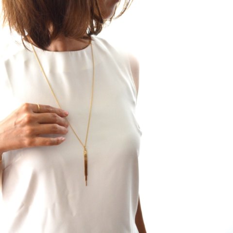 【送料無料】Tassel Long Chain Necklace