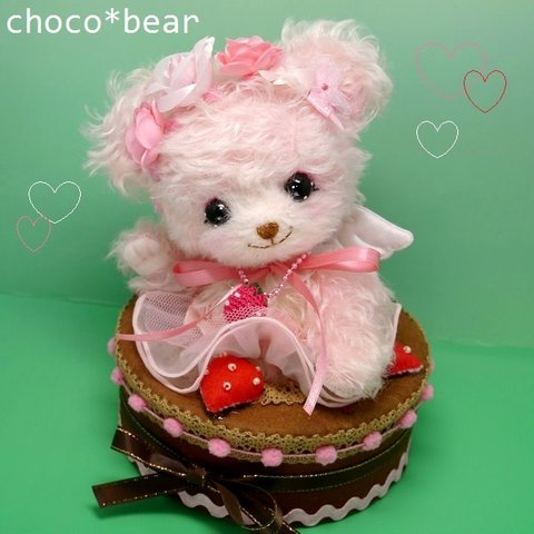 choco*bear ご予約品　♡苺チョコケーキ テディベア・ぬいぐるみ ♡