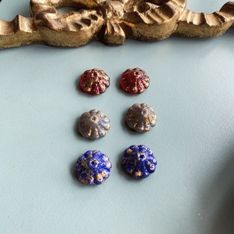 【3色ペア6コセット】JIRI＊IVANA#czech beads#チェコビーズ　bellflower14✖️6㍉ mix