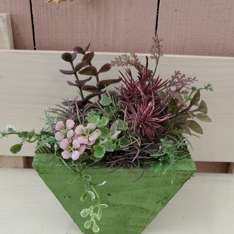 観葉植物フェイク　ハンドメイド植木鉢