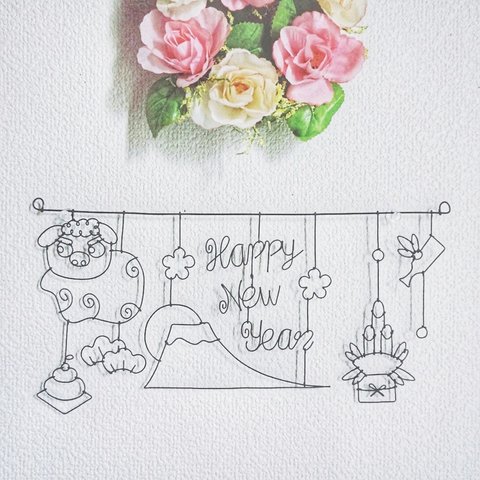 ワイヤーガーランド/aqu018 Happy New Year☆新年