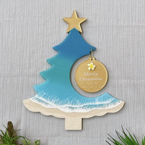 《10%off》海のレジンアート☆クリスマスツリー