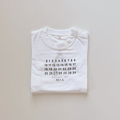 name  t-shirt / Calendar | 半袖 | 名入れ  | Tシャツ | 誕生日 | 衣装