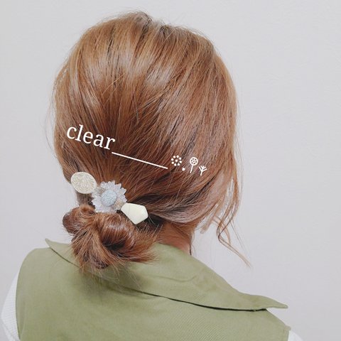 ヘアクリップ♡簡単挟むだけ(*´◡`*)ヘアアレンジに♡