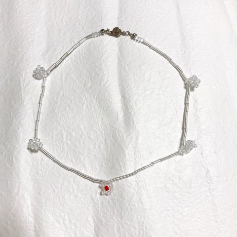 bees flower choker clear