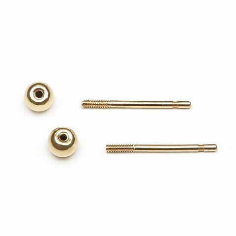 14KGF ボールピアス ネジ付 3mm【1ペア販売】(14K-AA041