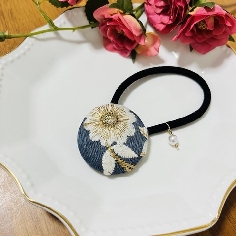 ≪ハンドメイド≫インド刺繍　ヘアゴム