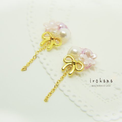 春色の花＊ピアス/イヤリング