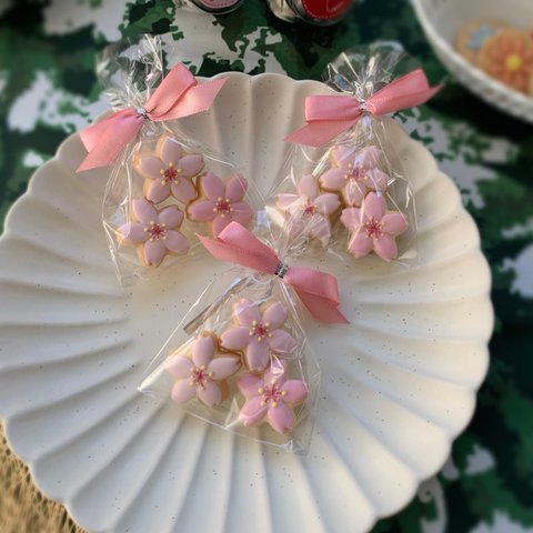 【ミニギフト】桜のアイシングクッキー（1袋）