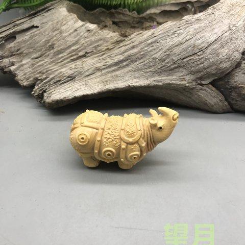  飾り置物装饰摆件 美術工芸品  桧木材 彫刻工芸品 