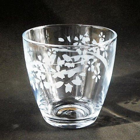 SALE オリジナル彫刻グラス『サクラ』