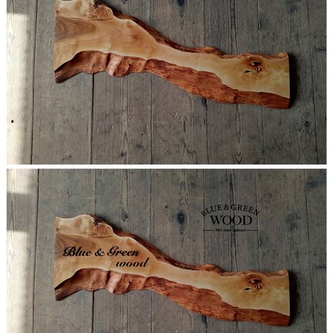 【木製看板製作】 一枚板 桜 25cm×82cm / 自然塗装