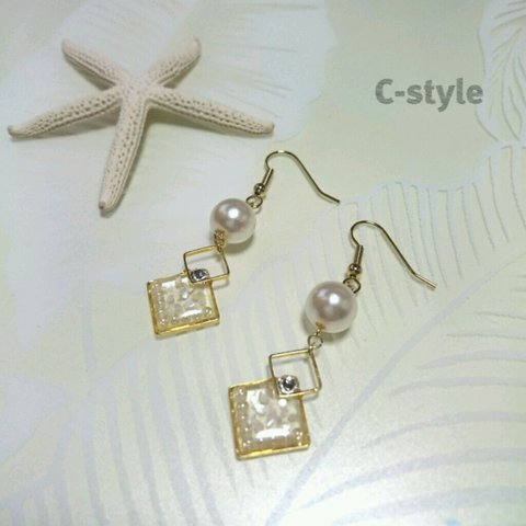 レジンピアス シェルピアス