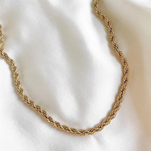 316L サージカルステンレス　ロープチェーン　ネックレス　▷316L stainless figaro chain necklace kiitos