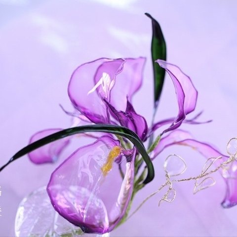 あやめ 菖蒲 かんざし ～紫の便り～ 髪飾り 【A】