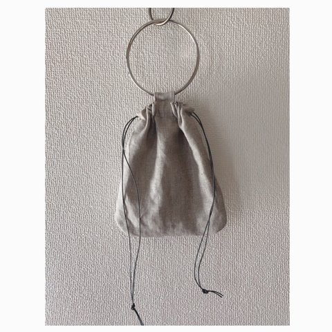 Linen ring bag      beige