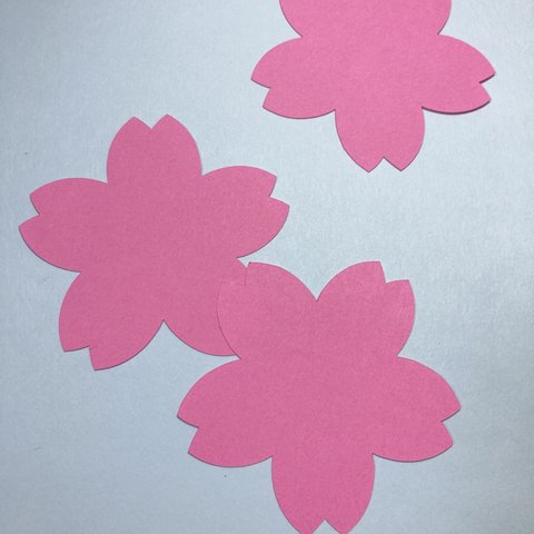 濃いピンクの桜メッセージカード50枚