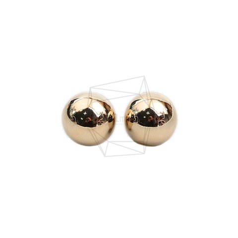 ERG-2038-G【2個入り】ボールピアス /Ball Post Earring/14.2mm X 14.2mm