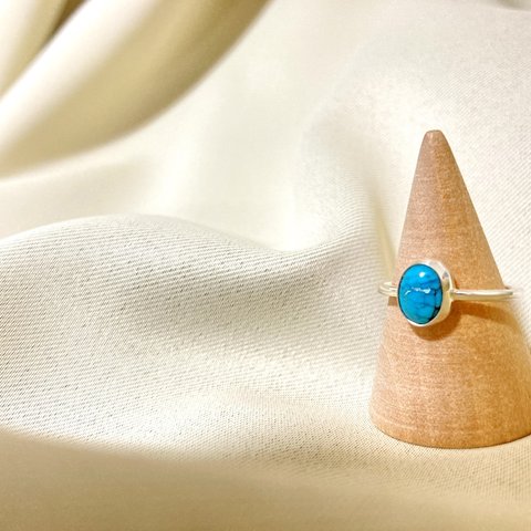 [一点モノ]Con turquoise ーSilver Ring Solo Uno