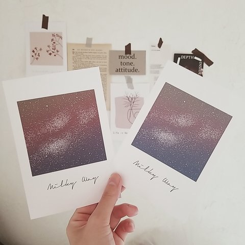 postcard    - Milky Way -      2color    ＊受注制作＊