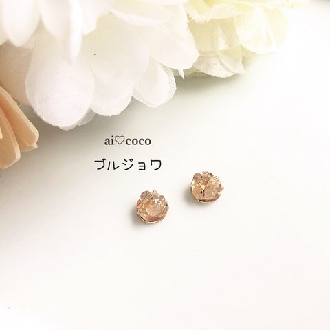 【再販】✳︎ブルジョワ✳︎タイタンルチルつぶつぶピアス♡財運成功の石♡サージカルステンレス♡黄金の人生を♡ アレルギー対応