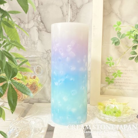 Φ7.8cm×H20cm ペタルキャンドル (白) № 000738 /Gradation Candle