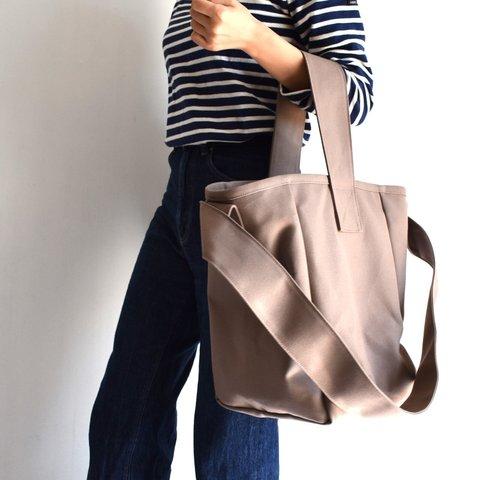 PLUS SHOULDER TOTE BAG(マットブラウン)