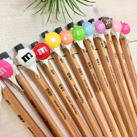 スイーツデコ えんぴつ m&m 12本セット