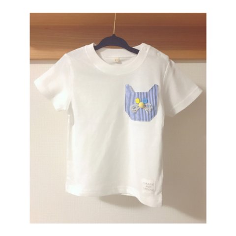 ネコポキャットTシャツ●白