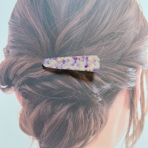 スターチスのヘアクリップ　NO.25